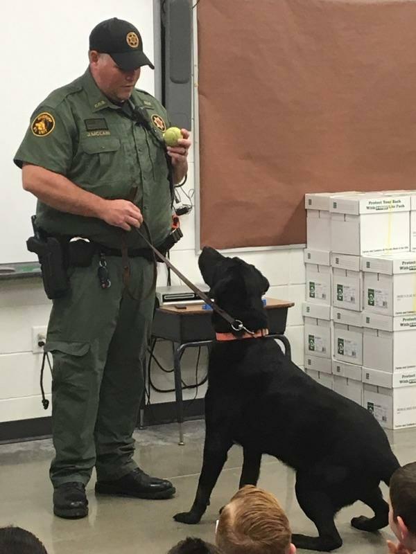 Deputy McLain and K9 Zeke.