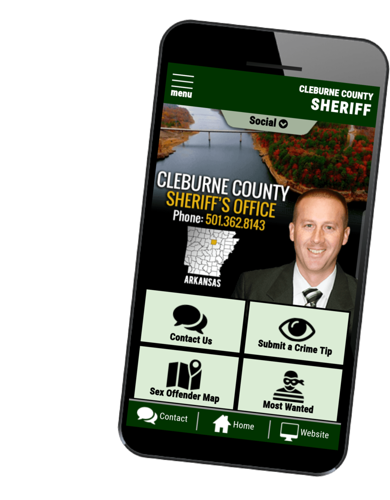 Cleburne County Sheriff's Office Mobile App.