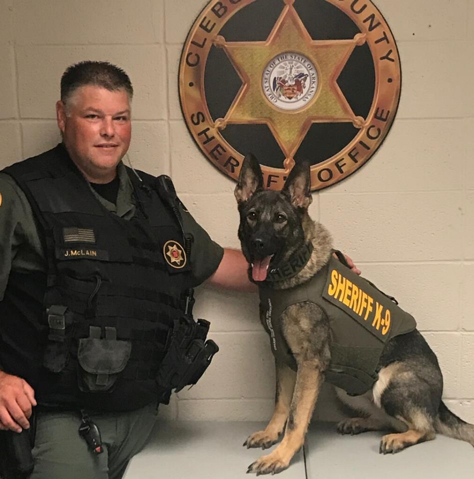 Deputy McLain and Sheriff K9 Xinie.